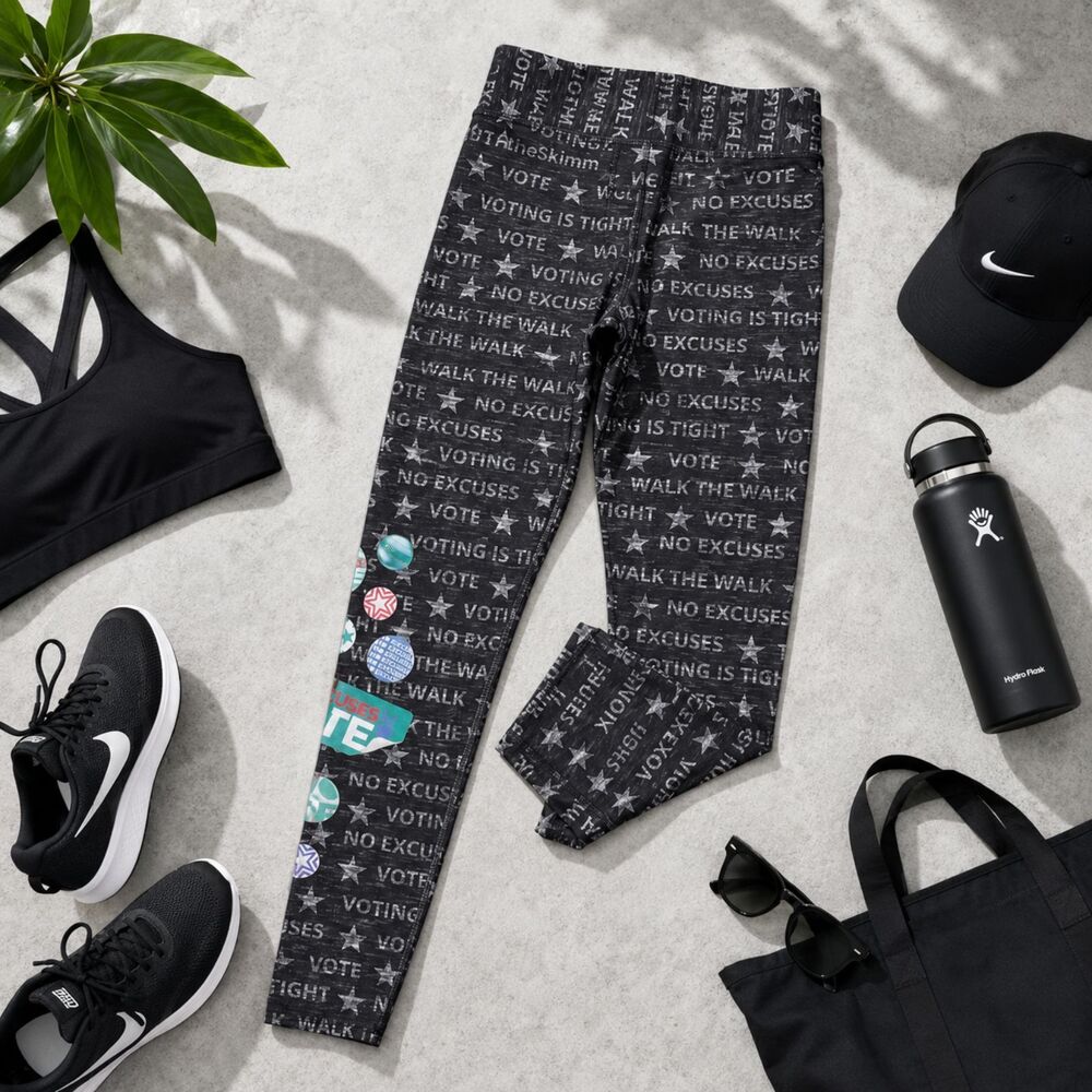 Terez x Skimm No Excuses Vote Graphic Print Leggings - Limited Edition